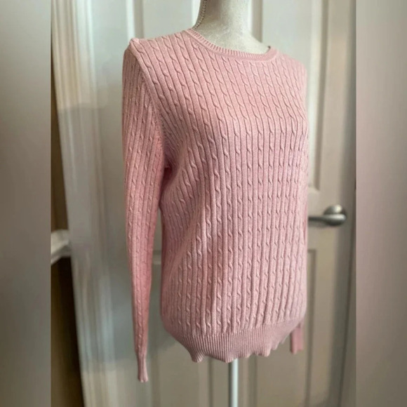 Kim Rogers Cable Knit Crew‎ Sweater size Medium - Picture 4 of 7